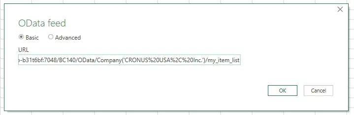 Using OData with Business Central Odata 4