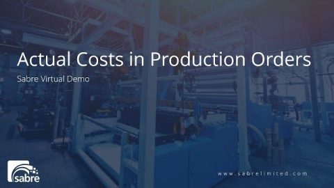 Acutal Costs in Production Orders