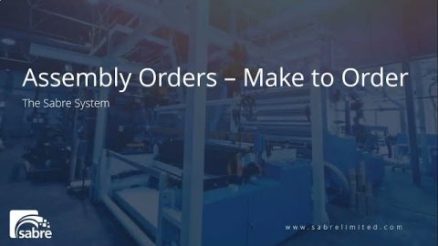 Assembly Orders Make To Order