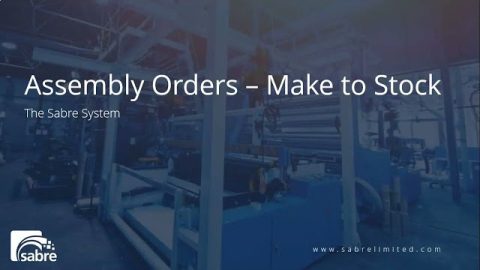 Assembly Orders Make to Stock