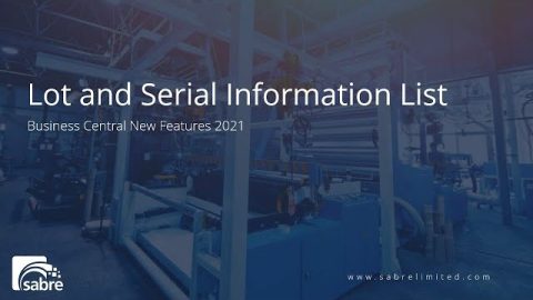 Lot and Serial Information List