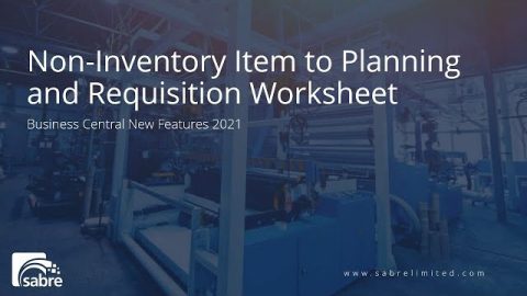 Non Inventory Item to Planning and Requisition Worksheet