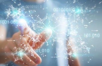 businessman-using-digital-binary-code-connection-network-landscape