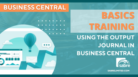 using the output journal in business central